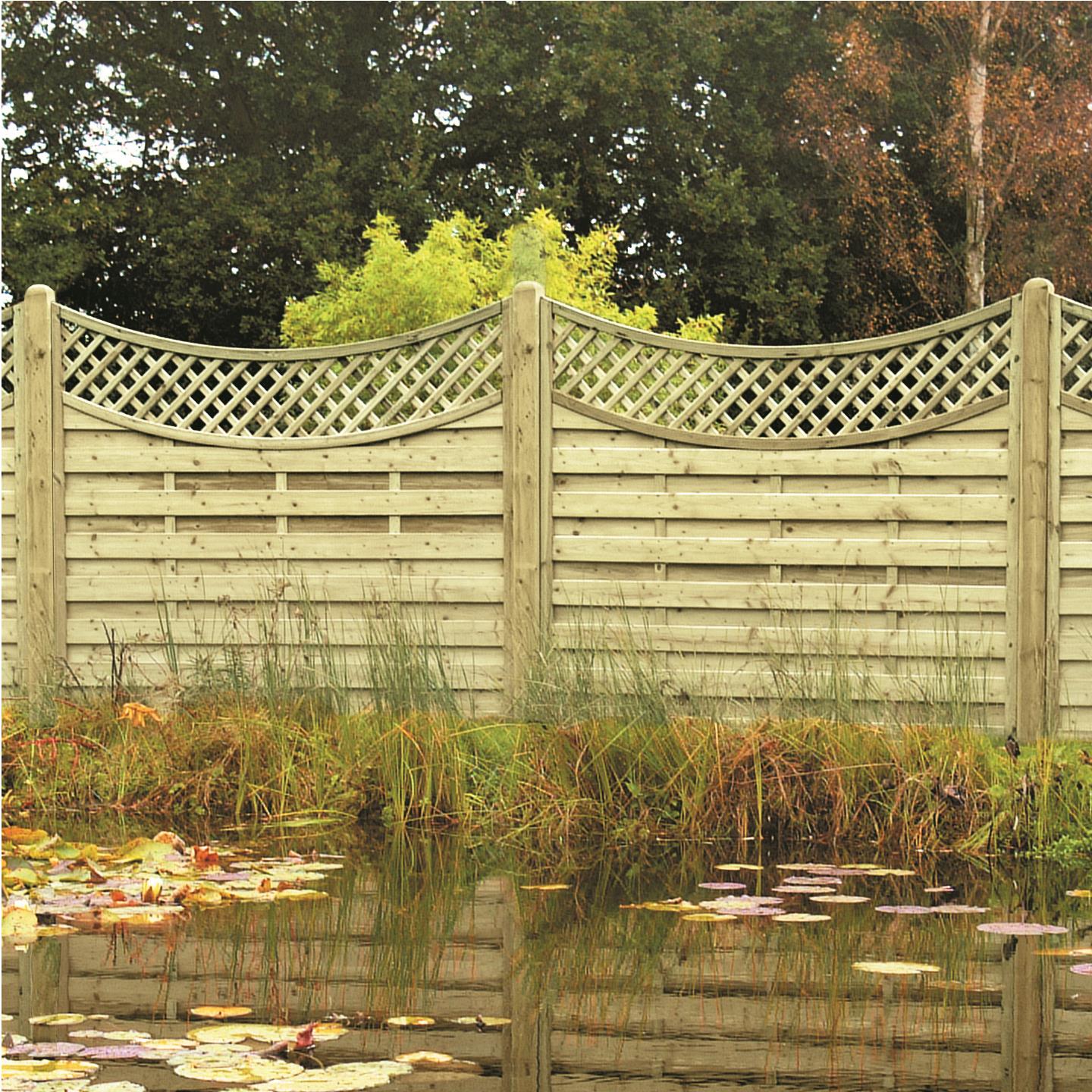 arched lattice top fence panels